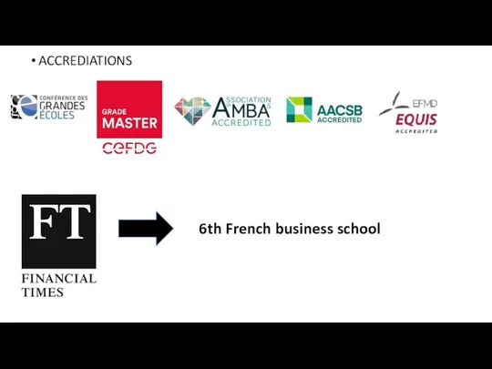 ACCREDIATIONS 6th French business school