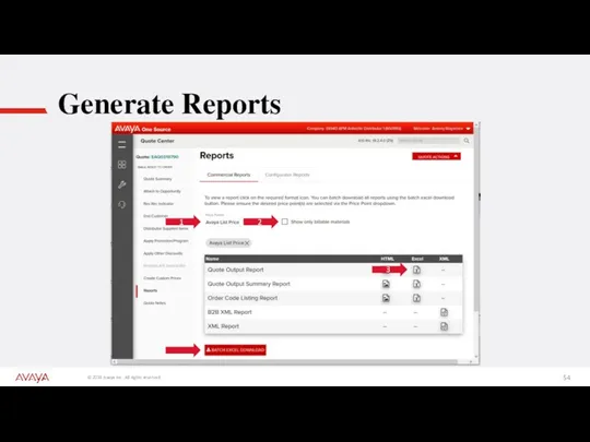 Generate Reports 1 2 3