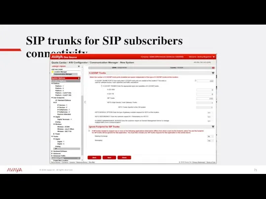SIP trunks for SIP subscribers connectivity