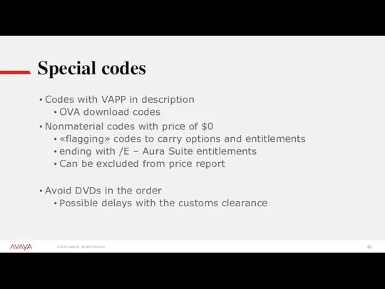 Special codes Codes with VAPP in description OVA download codes