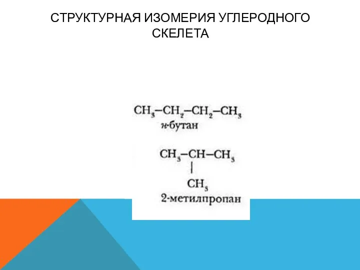 СТРУКТУРНАЯ ИЗОМЕРИЯ УГЛЕРОДНОГО СКЕЛЕТА