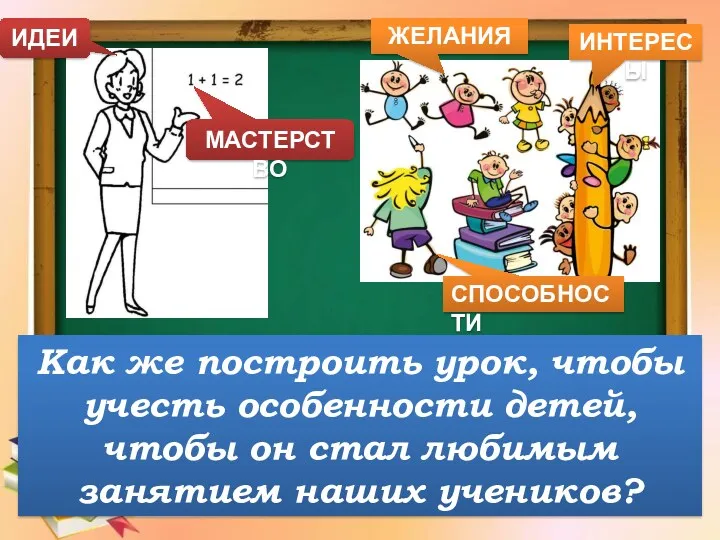 Как же построить урок, чтобы учесть особенности детей, чтобы он