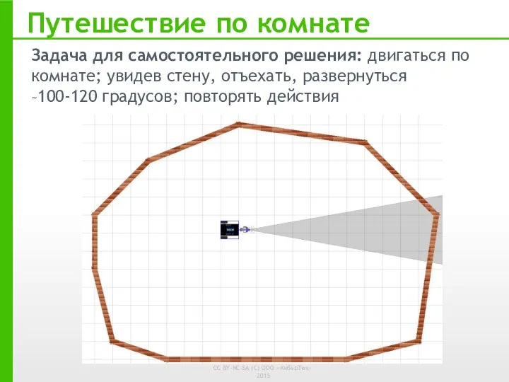 Путешествие по комнате Задача для самостоятельного решения: двигаться по комнате;