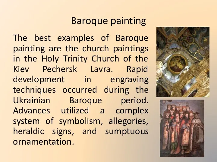 Baroque painting The best examples of Baroque painting are the