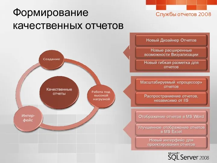 Формирование качественных отчетов Службы отчетов 2008