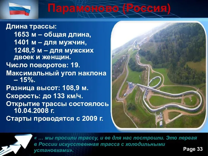 Парамоново (Россия) Длина трассы: 1653 м – общая длина, 1401