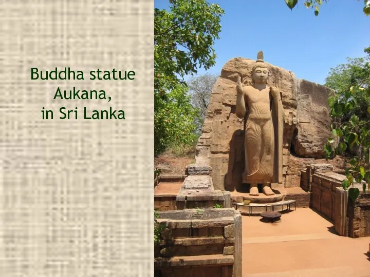 Buddha statue Aukana, in Sri Lanka