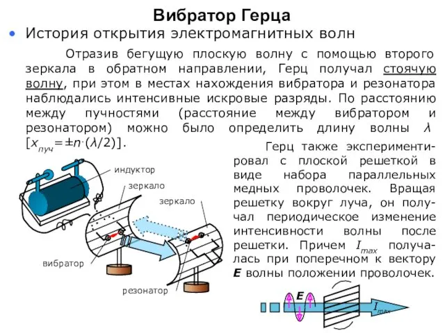 Отразив бегущую плоскую волну с помощью второго зеркала в обратном