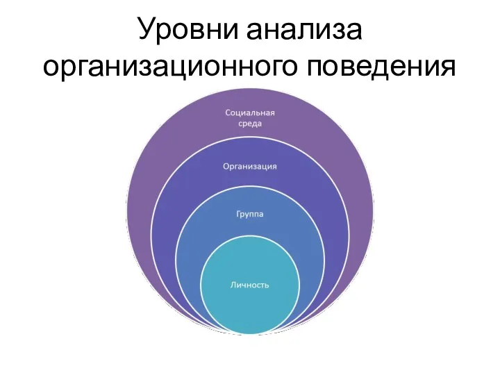 Уровни анализа организационного поведения