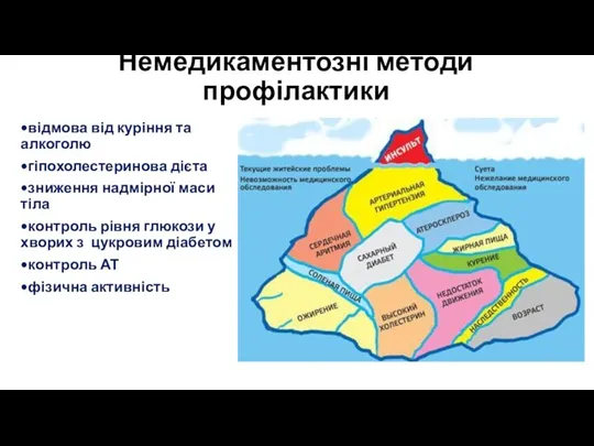 Немедикаментозні методи профілактики •відмова від куріння та алкоголю •гіпохолестеринова дієта