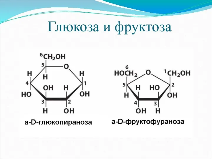 Глюкоза и фруктоза