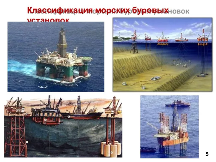 Классификация морских буровых установок