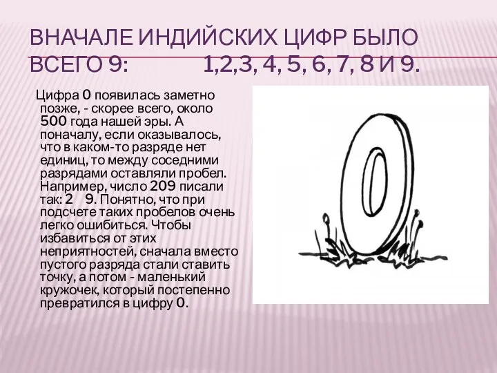 ВНАЧАЛЕ ИНДИЙСКИХ ЦИФР БЫЛО ВСЕГО 9: 1,2,3, 4, 5, 6,