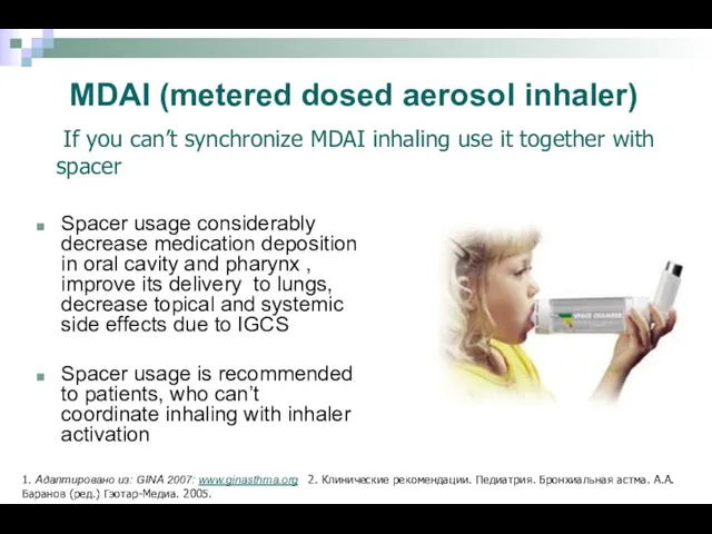 MDAI (metered dosed aerosol inhaler) Spacer usage considerably decrease medication deposition in oral