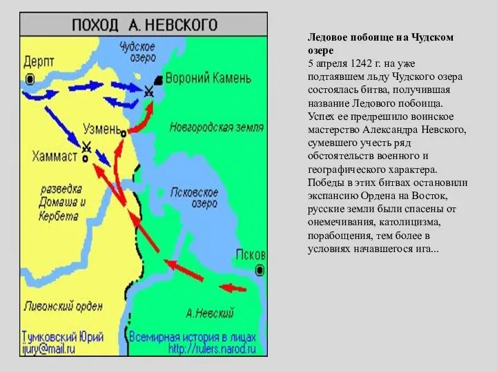 Ледовое побоище на Чудском озере 5 апреля 1242 г. на