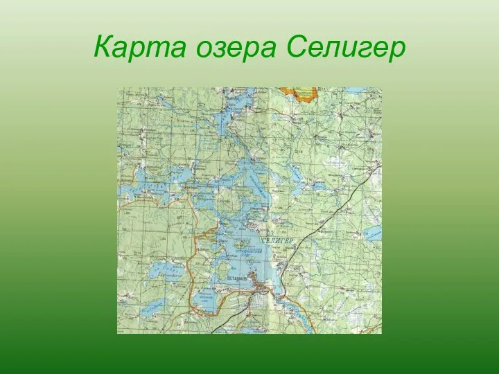 Карта озера Селигер