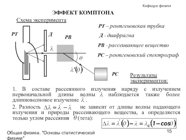 Общая физика. "Основы статистической физики"