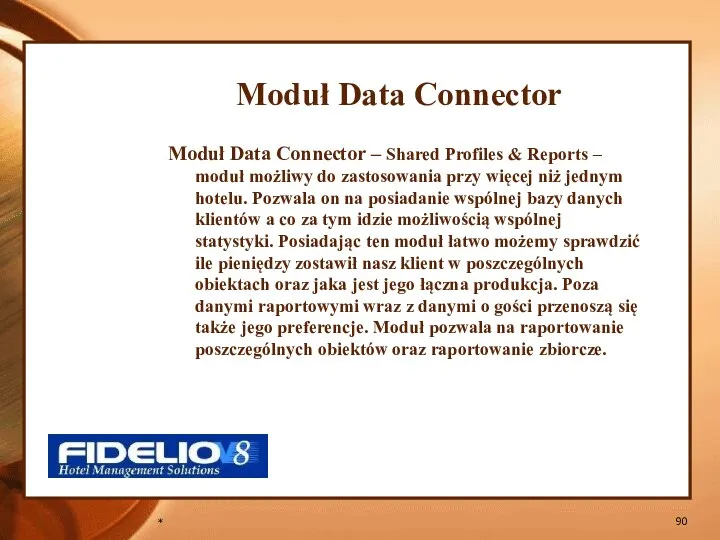 * Moduł Data Connector Moduł Data Connector – Shared Profiles