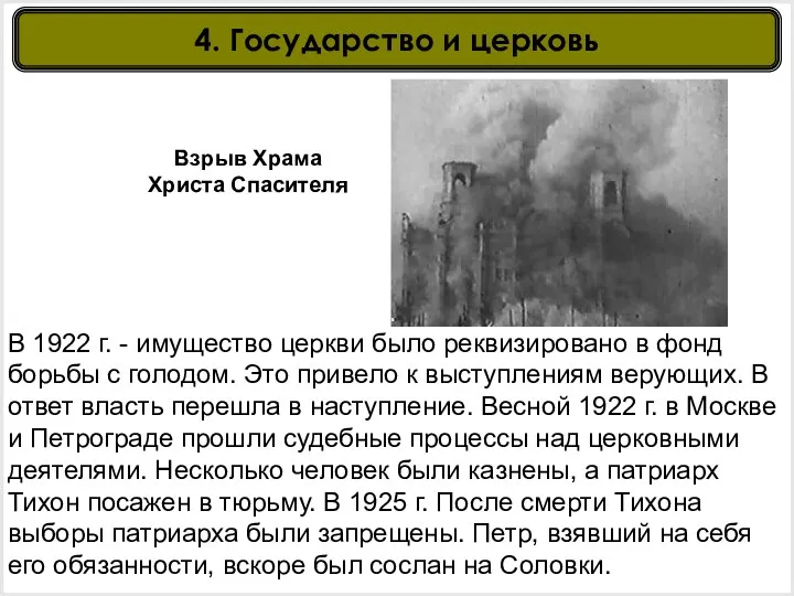 Взрыв Храма Христа Спасителя В 1922 г. - имущество церкви