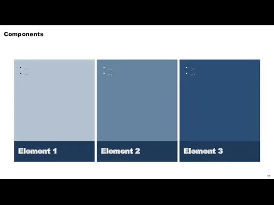 Components Element 1 Element 2 Element 3 … … … … … …