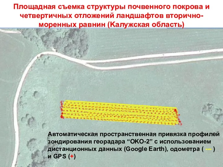 Автоматическая пространственная привязка профилей зондирования георадара “OKO-2” с использованием дистанционных