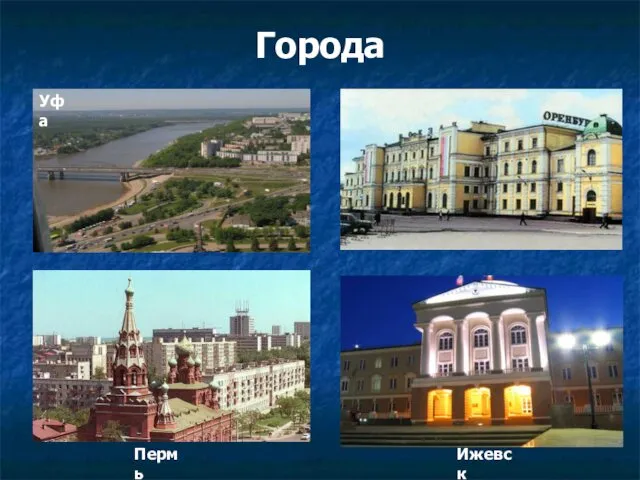Города Уфа Пермь Ижевск