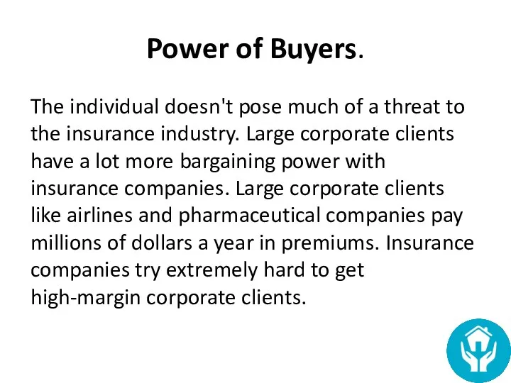 Power of Buyers. The individual doesn't pose much of a