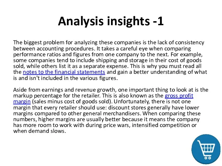 Analysis insights -1 The biggest problem for analyzing these companies