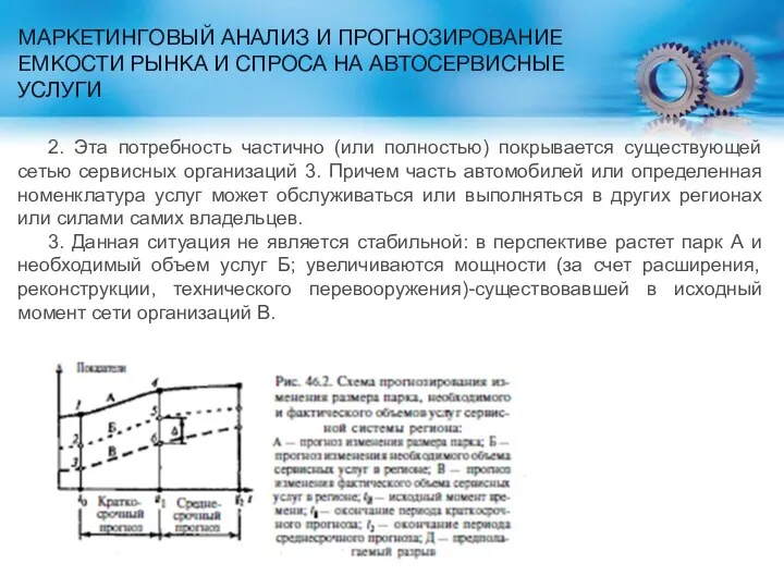 МАРКЕТИНГОВЫЙ АНАЛИЗ И ПРОГНОЗИРОВАНИЕ ЕМКОСТИ РЫНКА И СПРОСА НА АВТОСЕРВИСНЫЕ УСЛУГИ 2. Эта