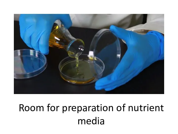 Room for preparation of nutrient media