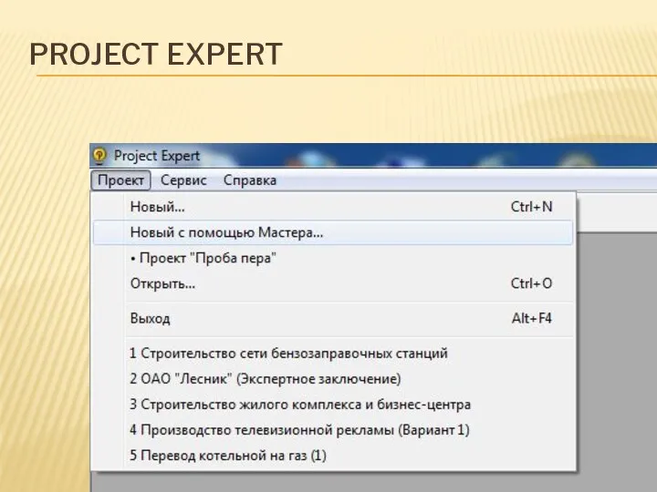 PROJECT EXPERT