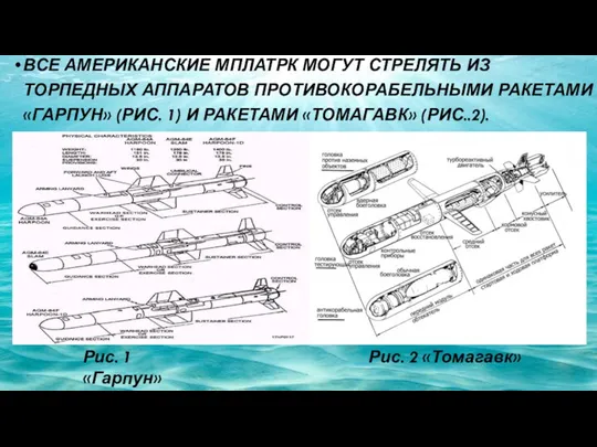 ВСЕ АМЕРИКАНСКИЕ МПЛАТРК МОГУТ СТРЕЛЯТЬ ИЗ ТОРПЕДНЫХ АППАРАТОВ ПРОТИВОКОРАБЕЛЬНЫМИ РАКЕТАМИ