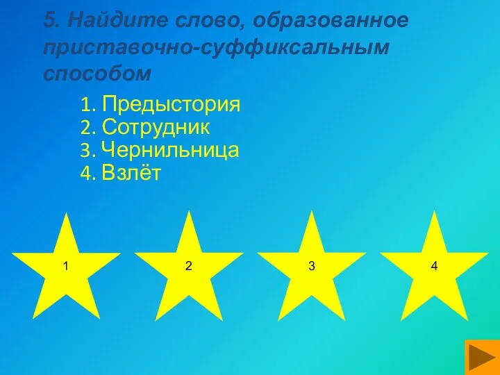 1. Предыстория 2. Сотрудник 3. Чернильница 4. Взлёт 1 2