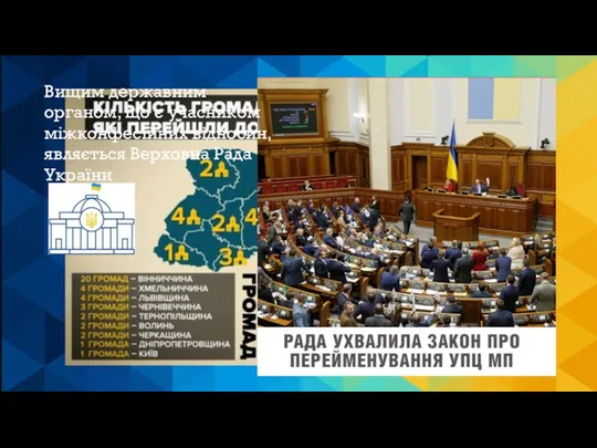 Вищим державним органом, що є учасником міжконфесійних відносин, являється Верховна Рада України