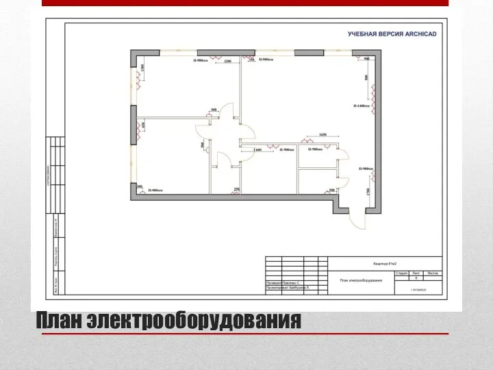 План электрооборудования