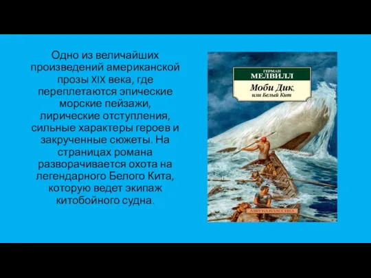 Одно из величайших произведений американской прозы XIX века, где переплетаются