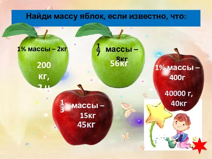 200 кг, 2 ц 45кг 56кг 40000 г, 40кг