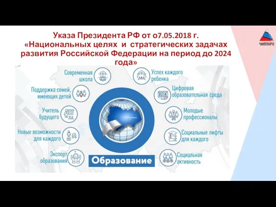 Указа Президента РФ от о7.05.2018 г. «Национальных целях и стратегических