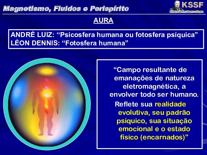 AURA ANDRÉ LUIZ: “Psicosfera humana ou fotosfera psíquica” LÉON DENNIS: