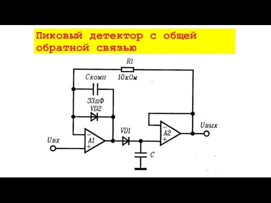 Пиковый детектор с общей обратной связью