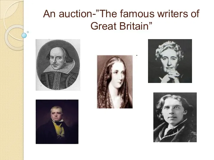 An auction-”The famous writers of Great Britain”