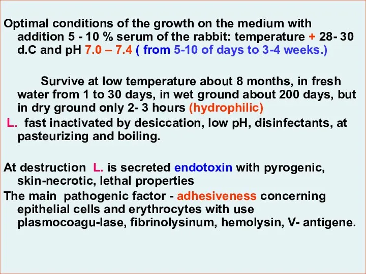 Optimal conditions of the growth on the medium with addition