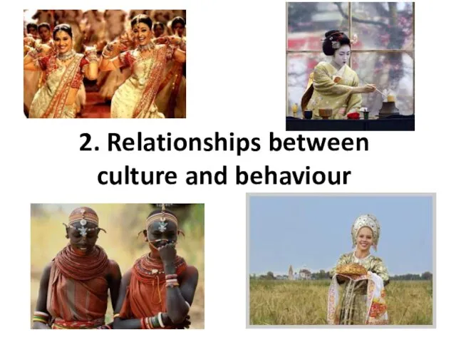2. Relationships between culture and behaviour