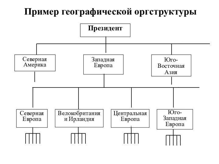 Пример географической оргструктуры Президент