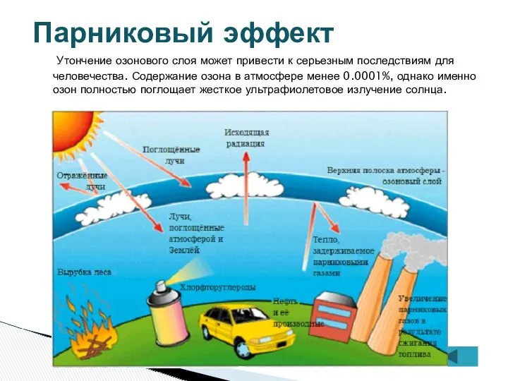 Утончение озонового слоя может привести к серьезным последствиям для человечества.