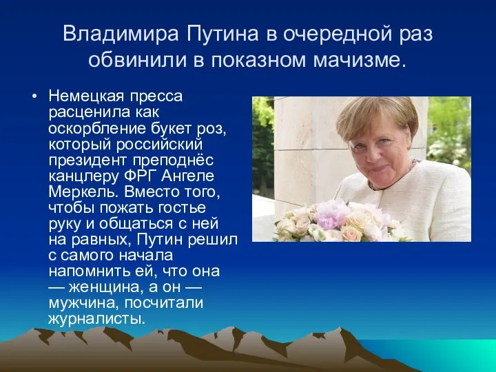 Владимира Путина в очередной раз обвинили в показном мачизме. Немецкая