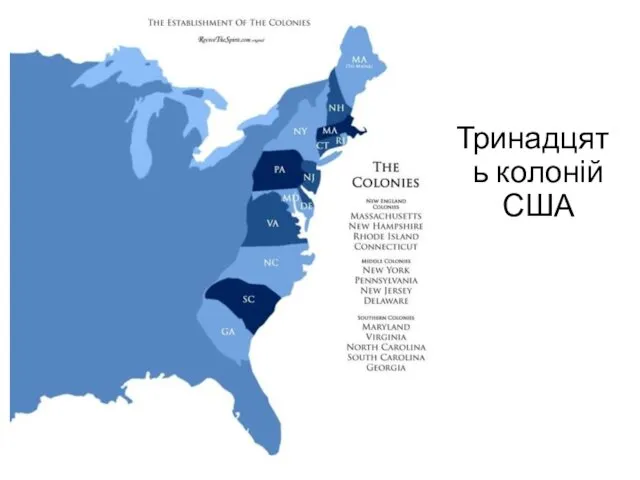 Тринадцять колоній США