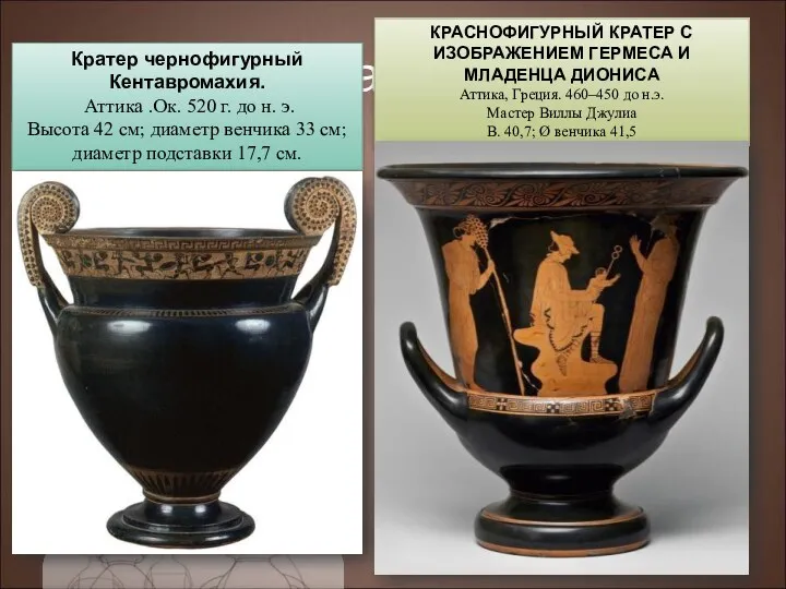 КРАТЕ́Р (греч. krater, от kerannymi — "смешиваю") — древнегреческий сосуд