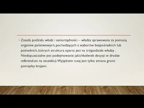 Zasada podziału władz i samorządności – władza sprawowana za pomocą