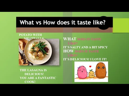 What vs How does it taste like? POTATO WITH MEATBALLS